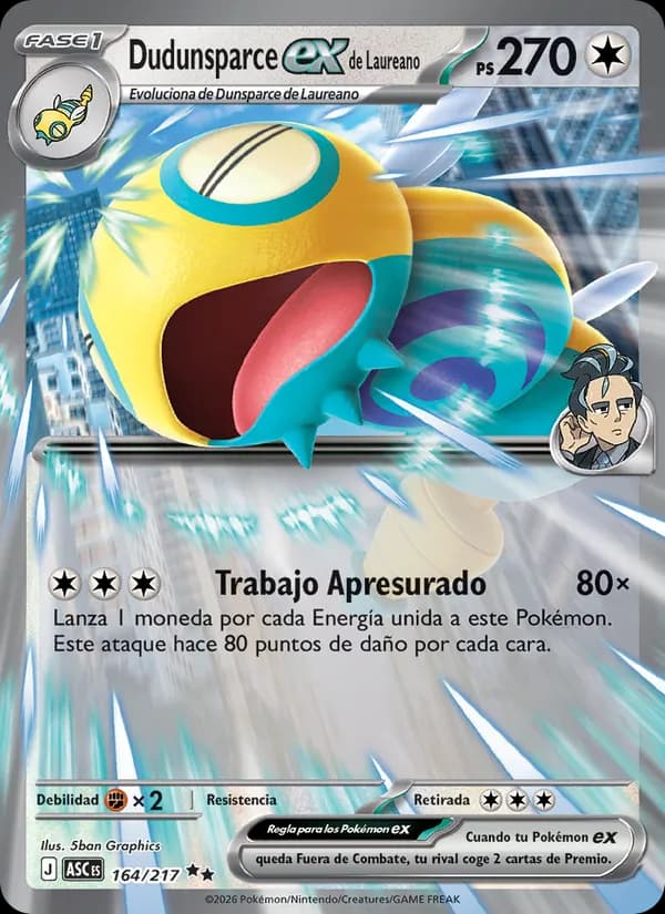 Dudunsparce ex de Laureano card in Spanish