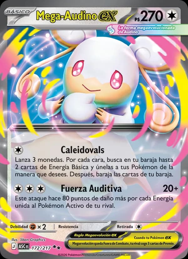 Mega-Audino ex card in Spanish