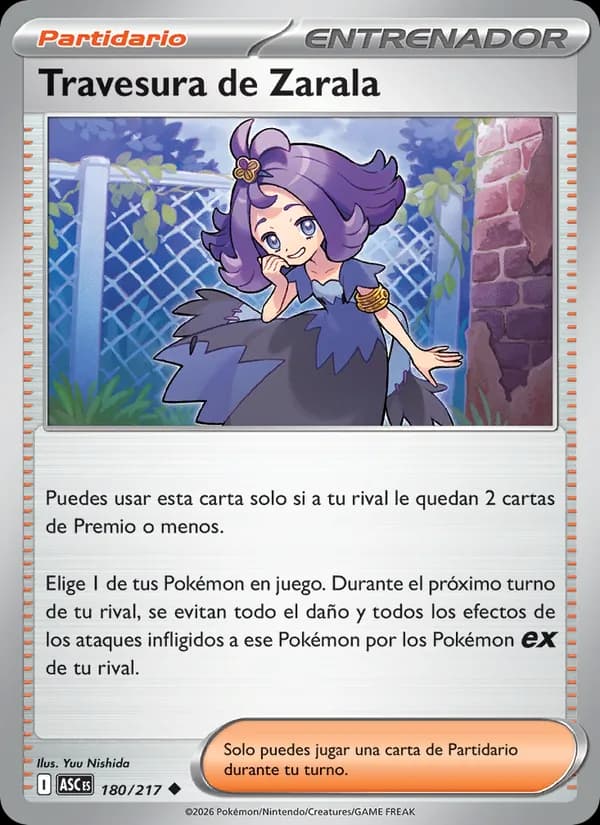 Travesura de Zarala card in Spanish