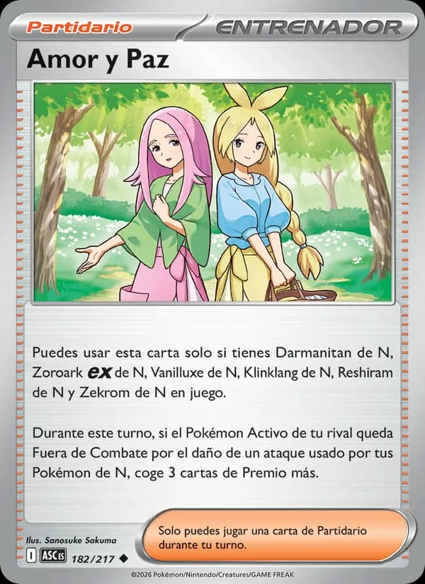 Amor y Paz card in Spanish