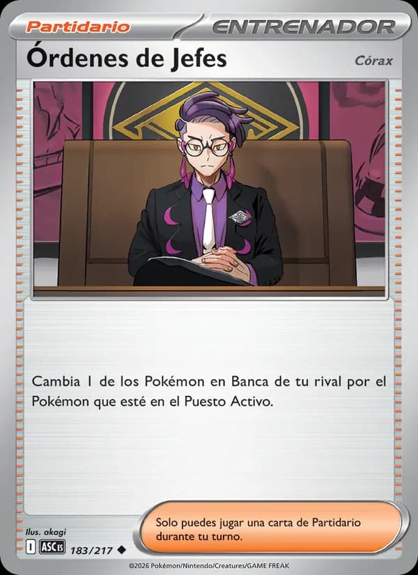 Órdenes de Jefes card in Spanish