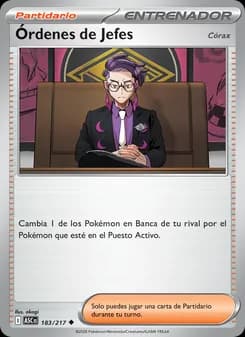 Órdenes de Jefes card in Spanish