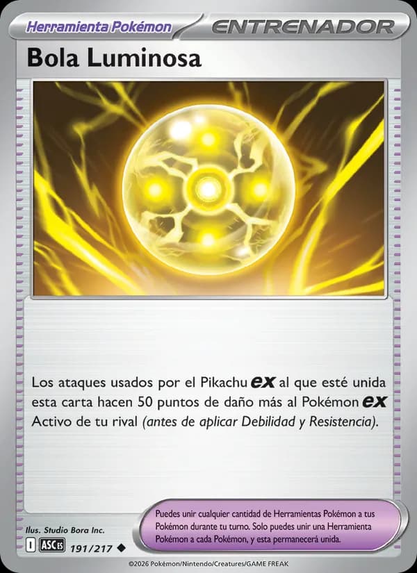 Bola Luminosa card in Spanish