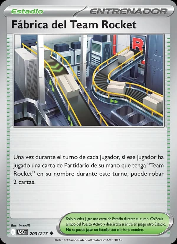 Fábrica del Team Rocket card in Spanish