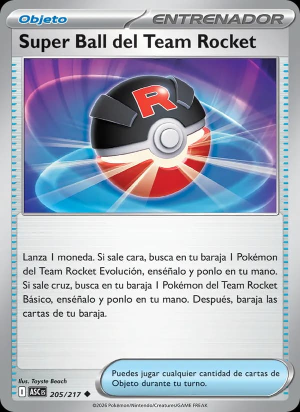 Super Ball del Team Rocket card in Spanish