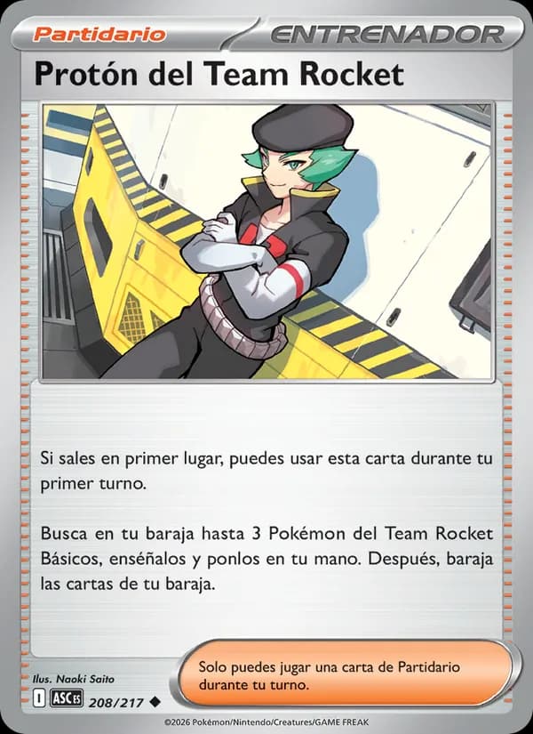 Protón del Team Rocket card in Spanish
