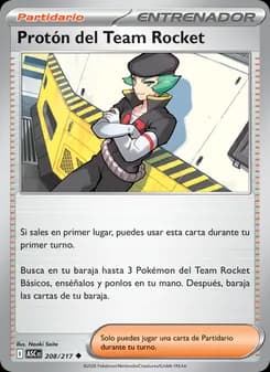 Protón del Team Rocket card in Spanish