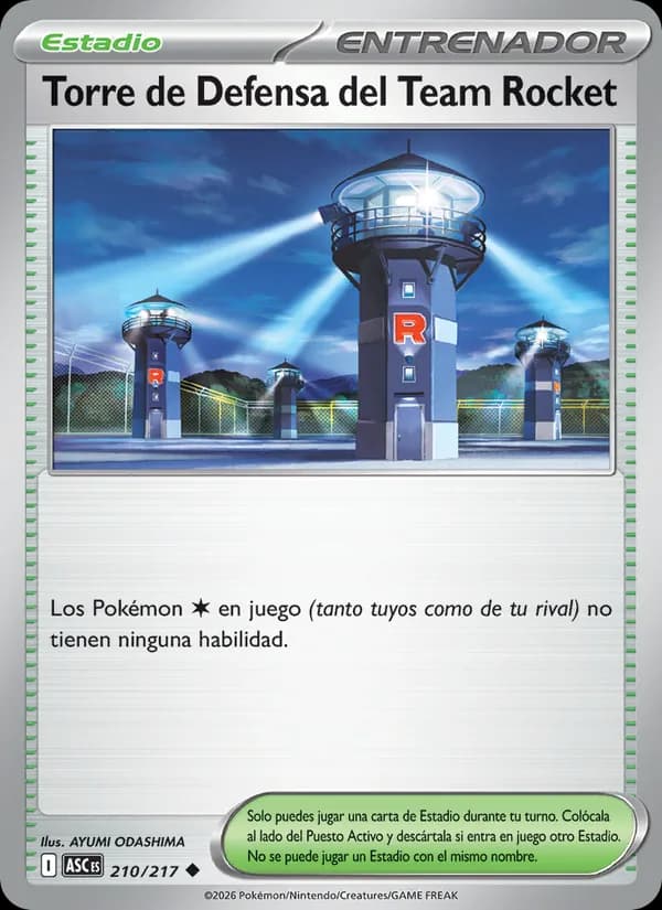 Torre de Defensa del Team Rocket card in Spanish