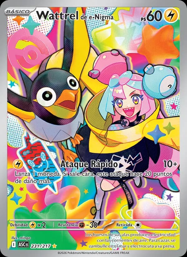 Wattrel de e-Nigma card in Spanish