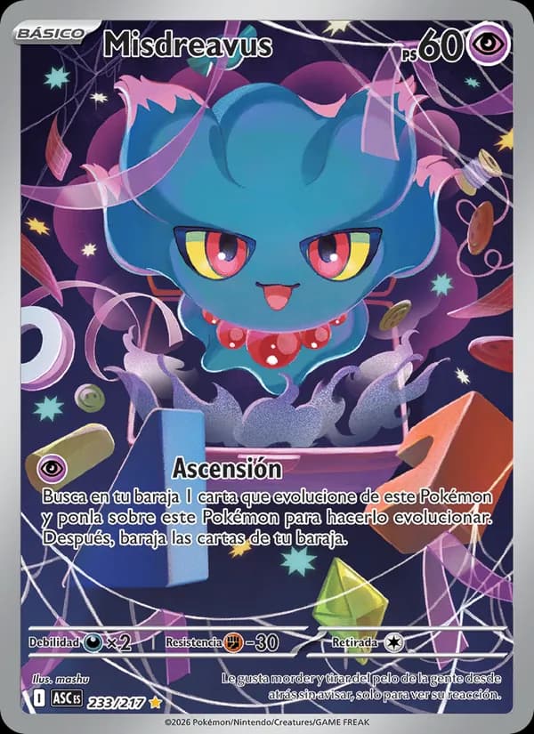 Misdreavus card in Spanish