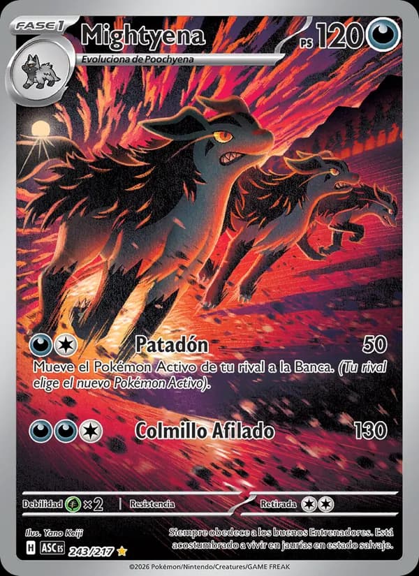 Mightyena card in Spanish