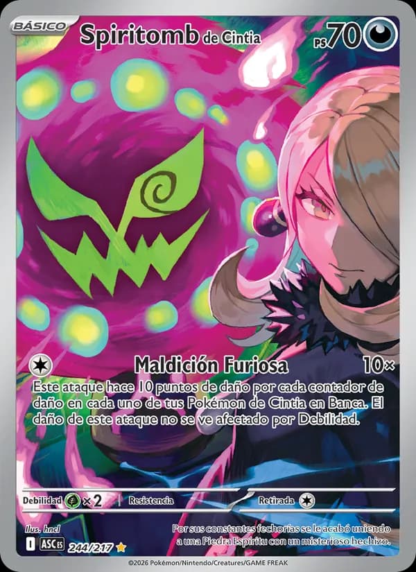 Spiritomb de Cintia card in Spanish