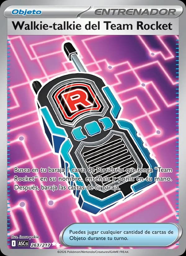 Walkie-talkie del Team Rocket card in Spanish