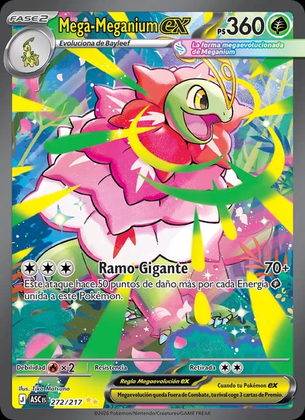 Mega-Meganium ex card in Spanish