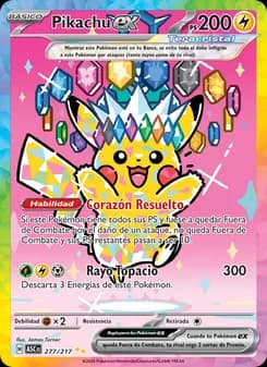 Pikachu ex card in Spanish