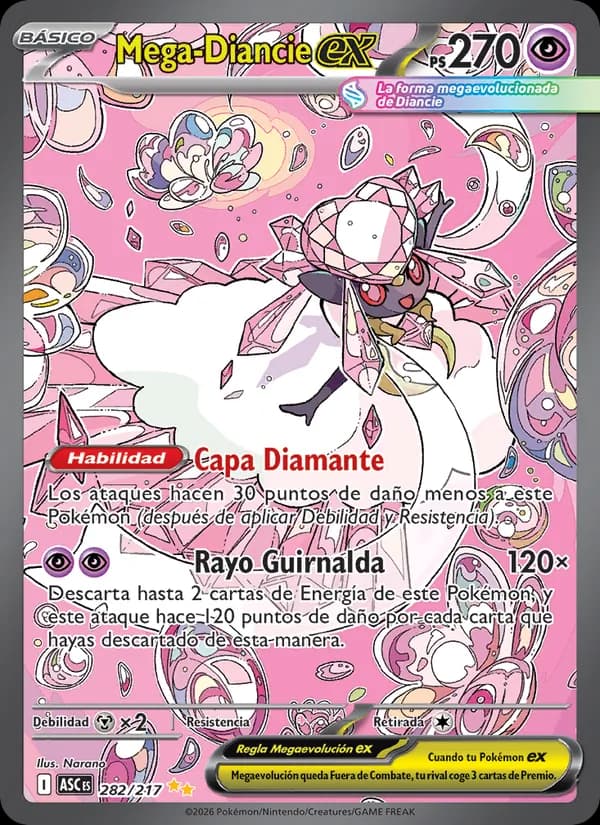 Mega-Diancie ex card in Spanish