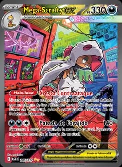 Mega-Scrafty ex card in Spanish