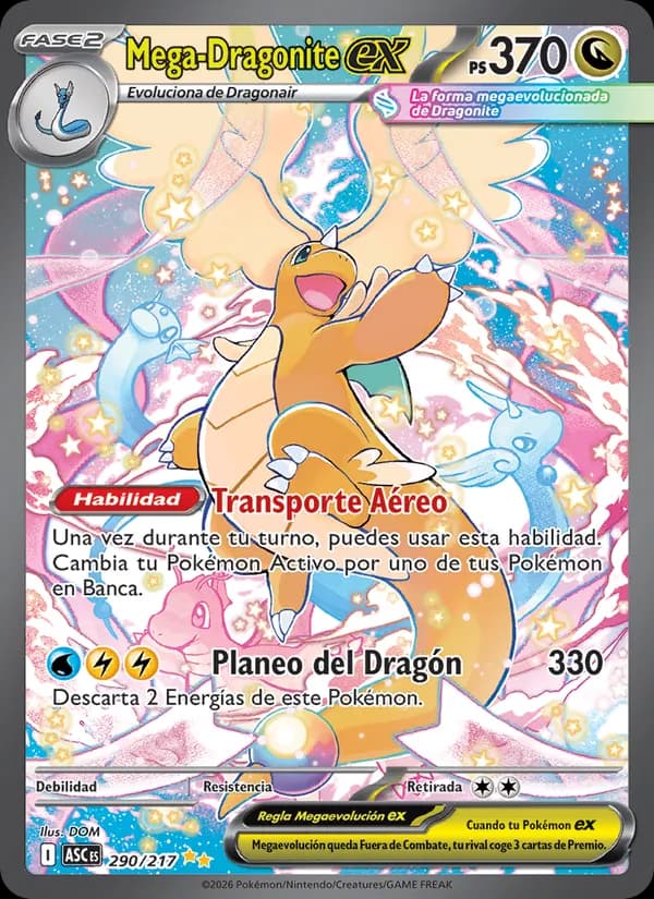 Mega-Dragonite ex card in Spanish