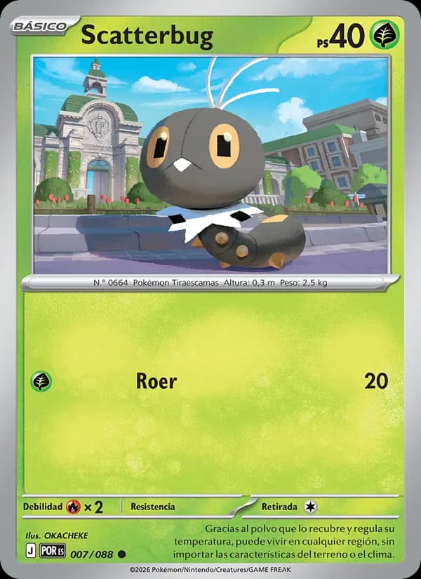 Scatterbug card in Spanish