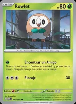 Rowlet card in Spanish