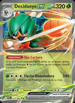 Decidueye ex card in Spanish