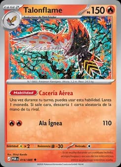 Talonflame card in Spanish