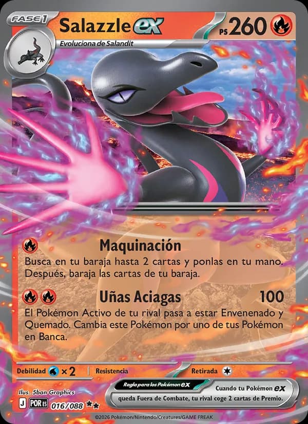 Salazzle ex card in Spanish