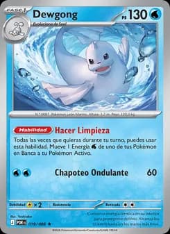 Dewgong card in Spanish