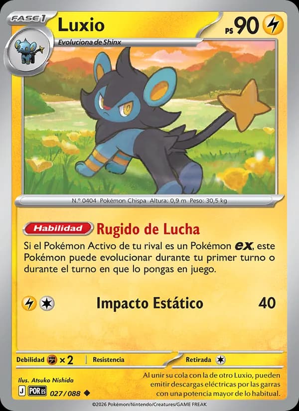 Luxio card in Spanish