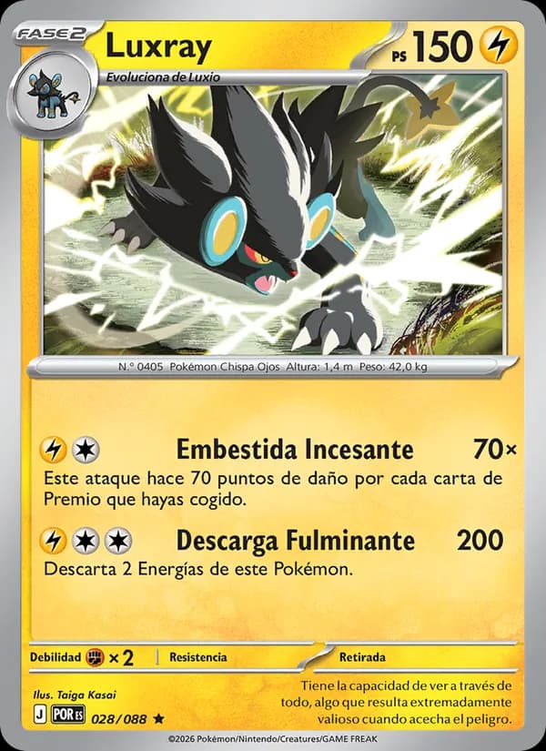 Luxray card in Spanish