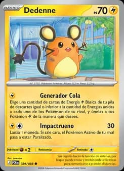 Dedenne card in Spanish