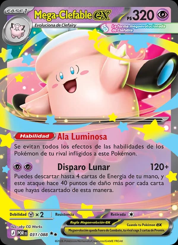 Mega-Clefable ex card in Spanish