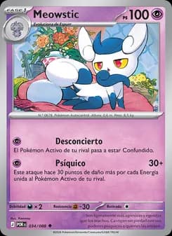 Meowstic card in Spanish