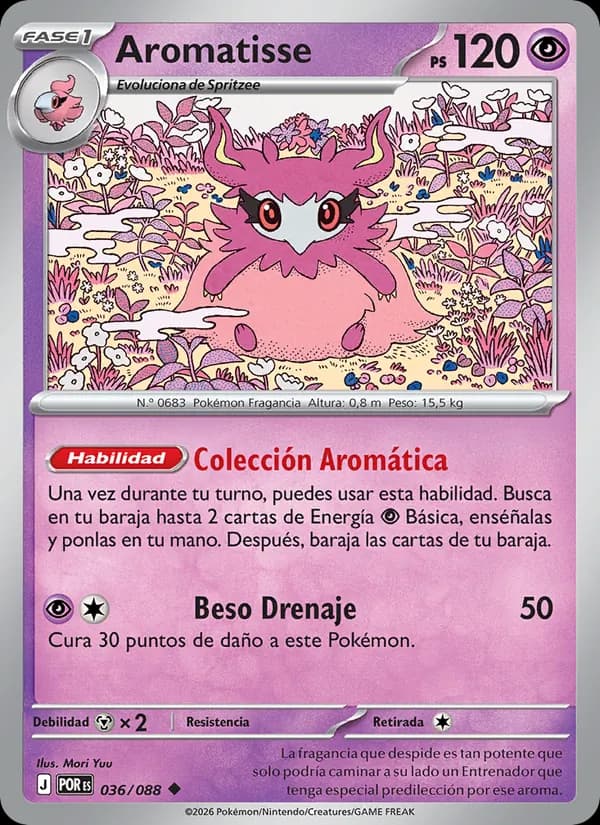 Aromatisse card in Spanish