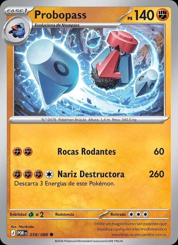 Probopass card in Spanish