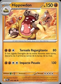 Hippowdon card in Spanish
