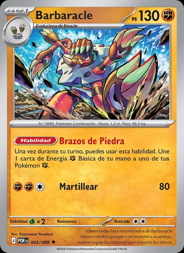 Barbaracle card in Spanish