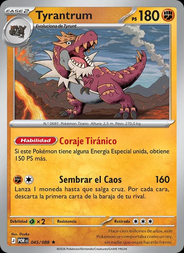Tyrantrum card in Spanish