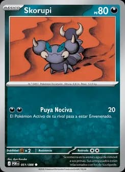 Skorupi card in Spanish