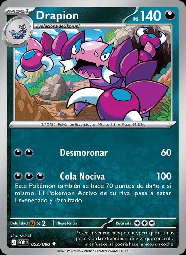 Drapion card in Spanish