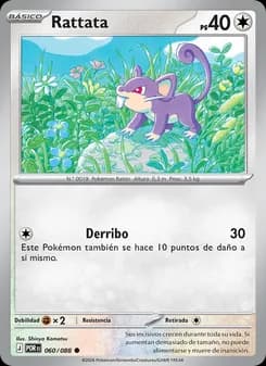 Rattata card in Spanish