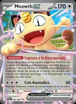 Meowth ex card in Spanish