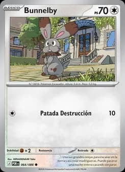 Bunnelby card in Spanish
