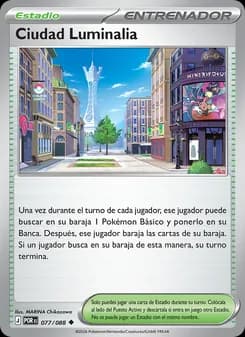 Ciudad Luminalia card in Spanish