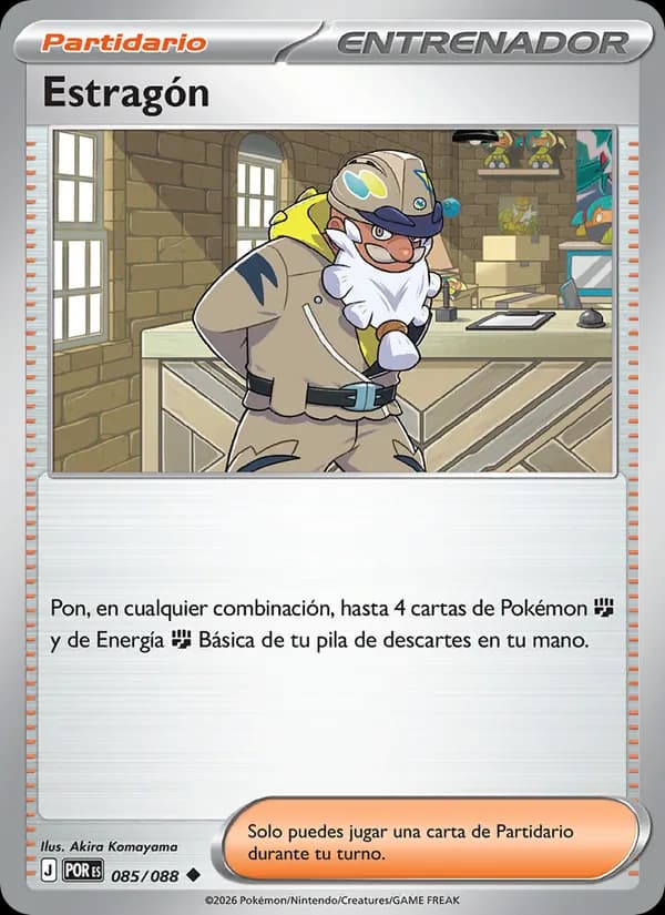 Estragón card in Spanish