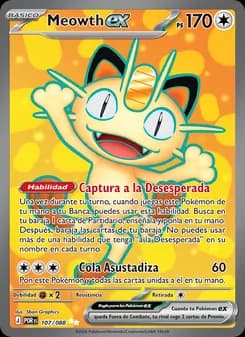 Meowth ex card in Spanish