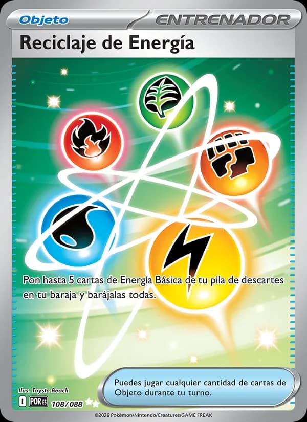 Reciclaje de Energía card in Spanish