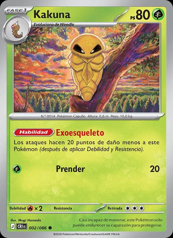 Kakuna card in Spanish