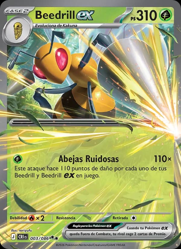 Beedrill ex card in Spanish