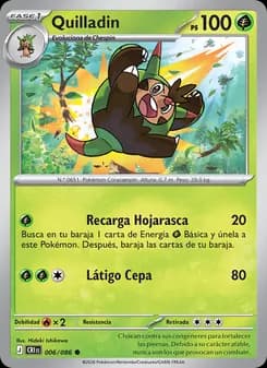 Quilladin card in Spanish